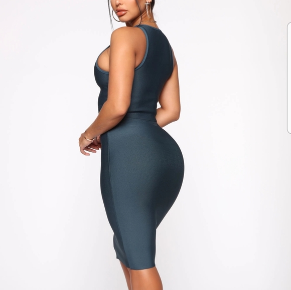 High Waist Midi Bandage Skirt Set Medium - Picture 2 of 9